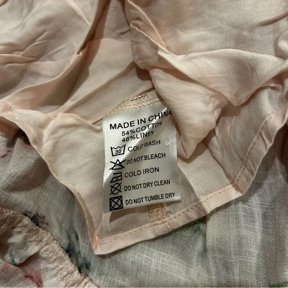 NWT Ivy City Co Mini Roselyn Pink Dress SIZE 12-18 mo Puff sleeve Cotton Linen - Picture 5 of 7